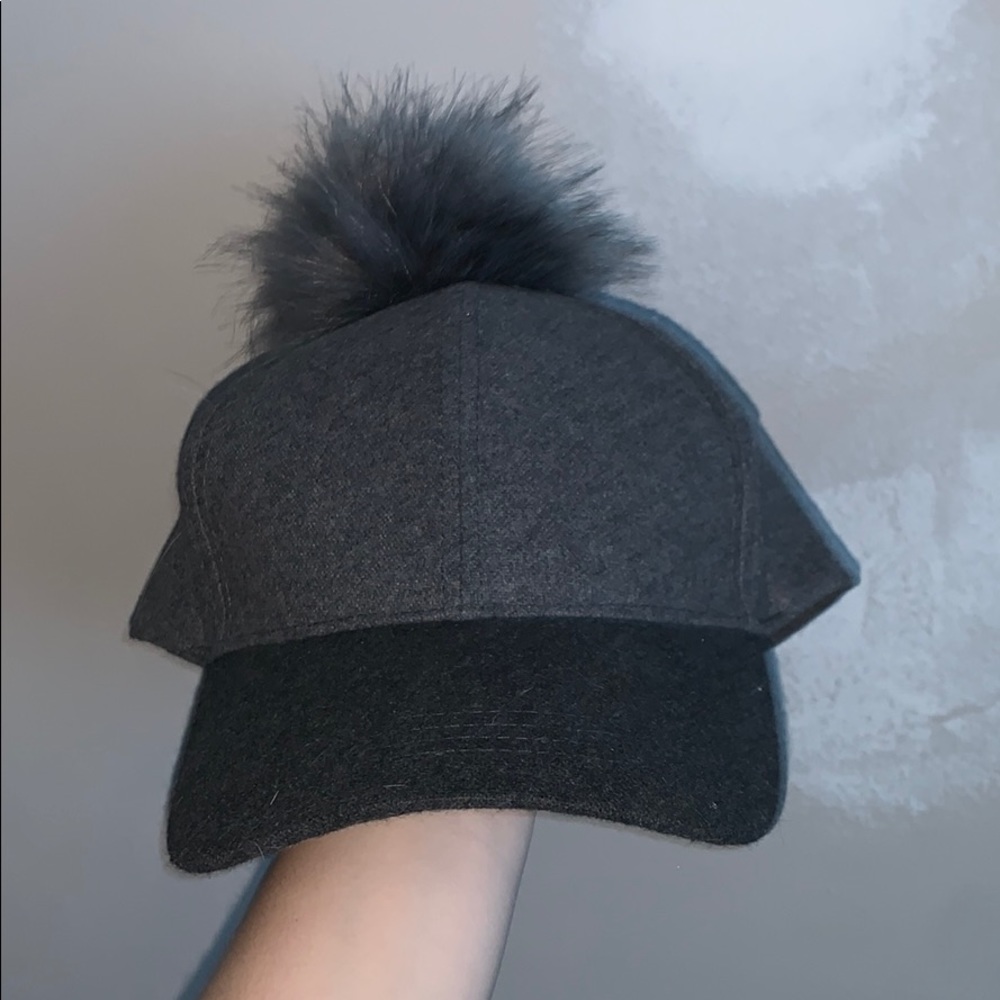 Cute grey black hat